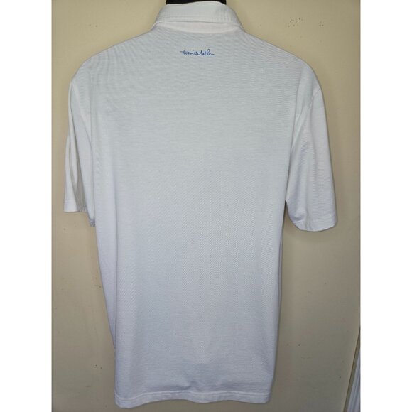 Men's White Polo Shirt with Striped Design - Picture 6 of 7